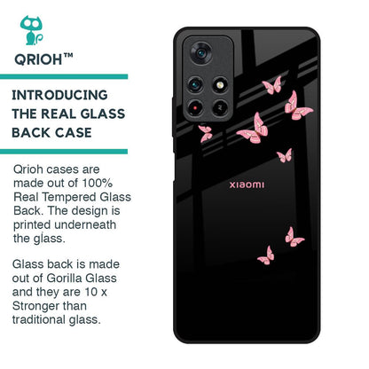 Fly Butterfly Glass Case for Redmi Note 11T 5G