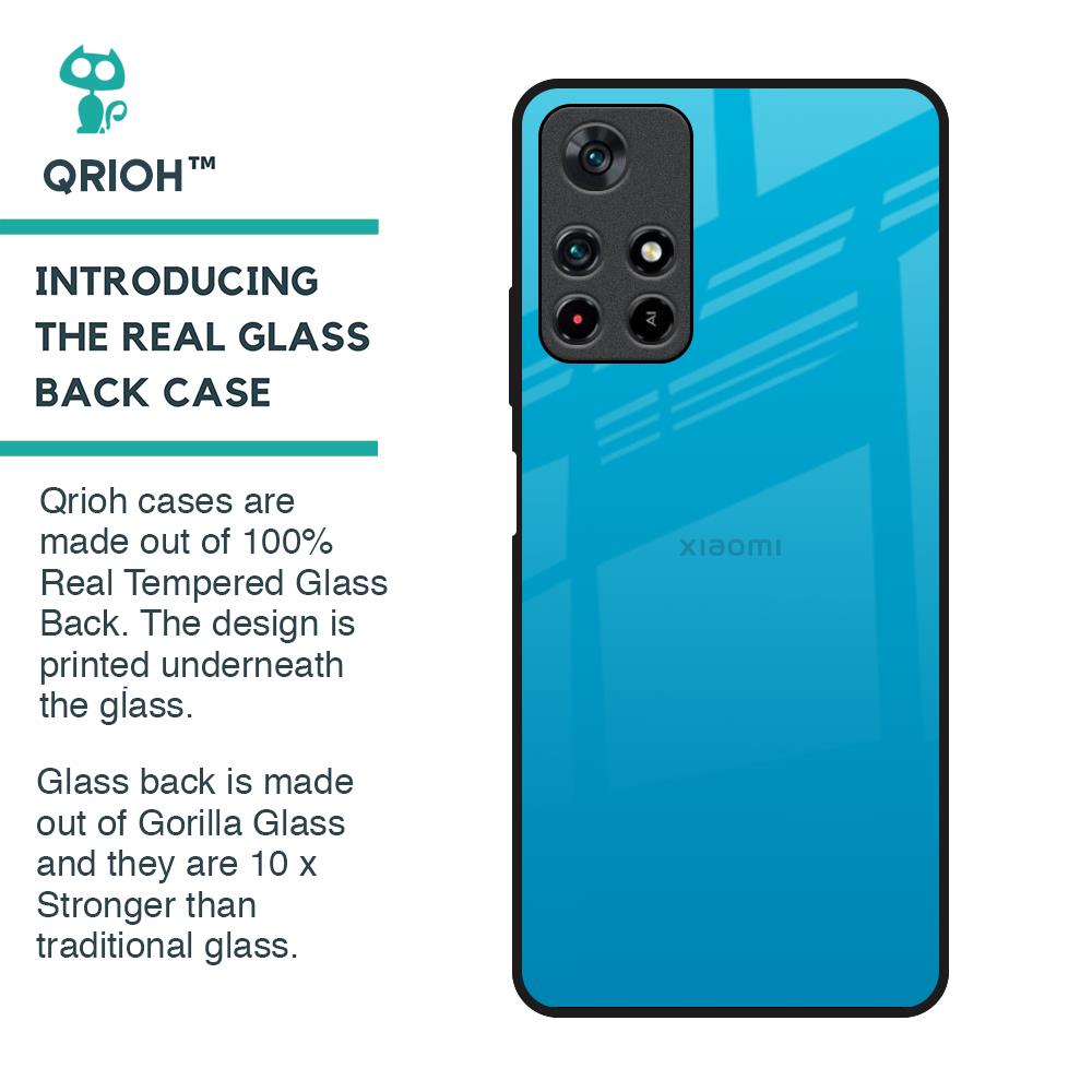 Blue Aqua Glass Case for Redmi Note 11T 5G