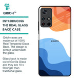Wavy Color Pattern Glass Case for Redmi Note 11T 5G