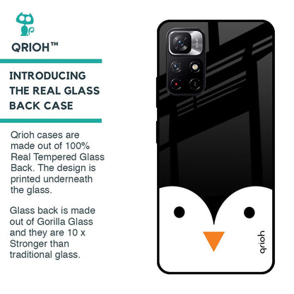 Cute Penguin Glass Case for Redmi Note 11T 5G