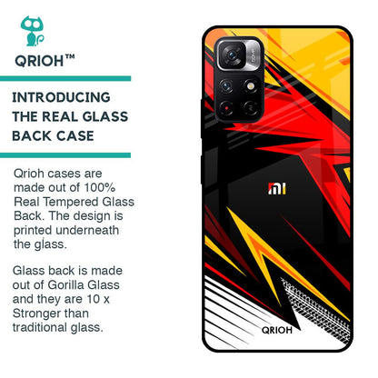 Race Jersey Pattern Glass Case For Redmi Note 11T 5G