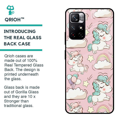 Balloon Unicorn Glass case for Redmi Note 11T 5G