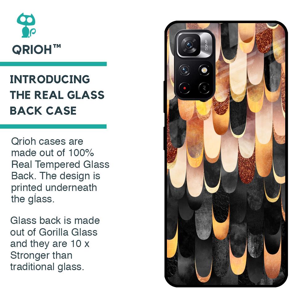 Bronze Abstract Glass Case for Redmi Note 11T 5G