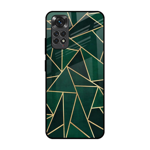 Abstract Green Redmi Note 11S Glass Back Cover Online