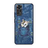 Kitty In Pocket Redmi Note 11S Glass Back Cover Online