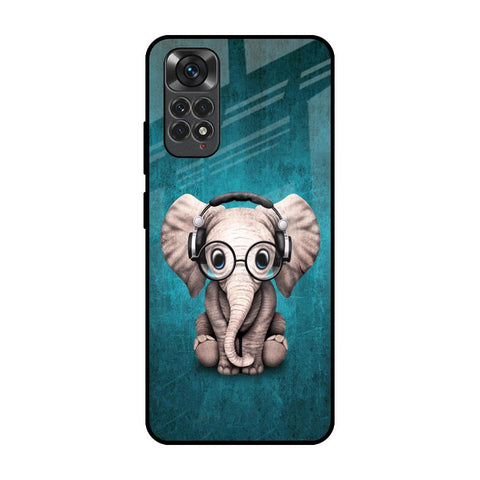 Adorable Baby Elephant Redmi Note 11S Glass Back Cover Online
