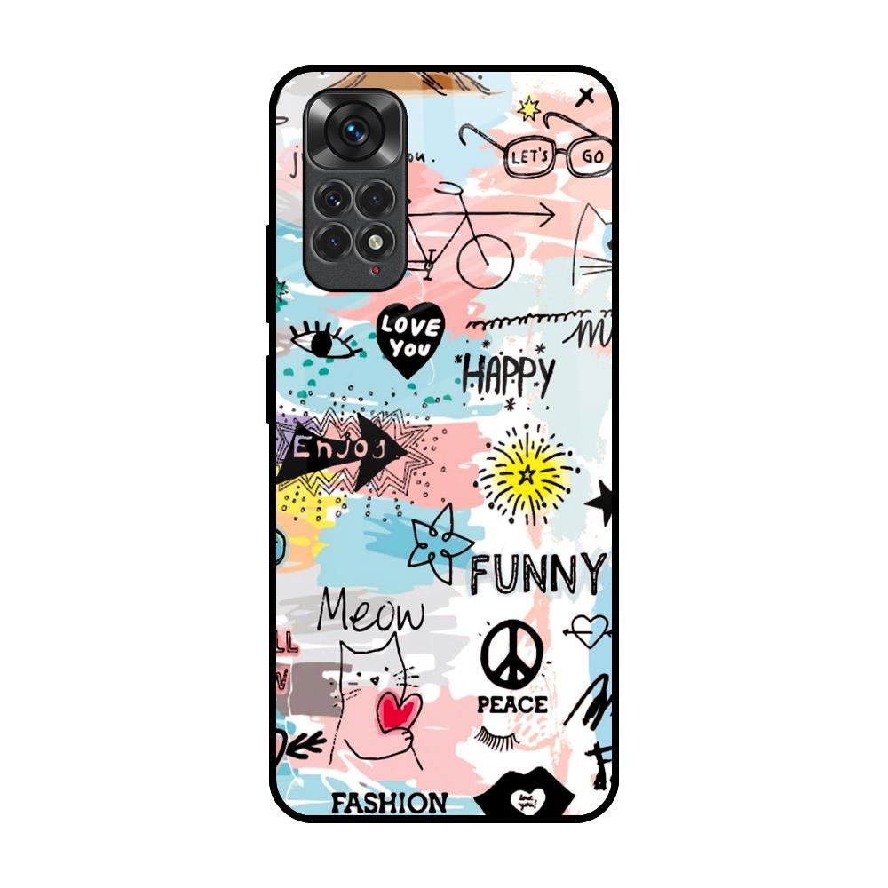 Just For You Redmi Note 11S Glass Back Cover Online