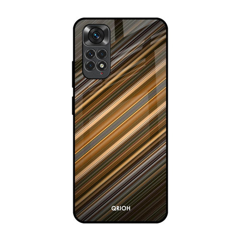 Diagonal Slash Pattern Redmi Note 11S Glass Back Cover Online