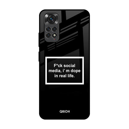Dope In Life Redmi Note 11S Glass Back Cover Online