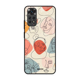 Abstract Faces Redmi Note 11S Glass Back Cover Online