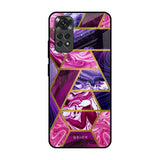 Electroplated Geometric Marble Redmi Note 11S Glass Back Cover Online