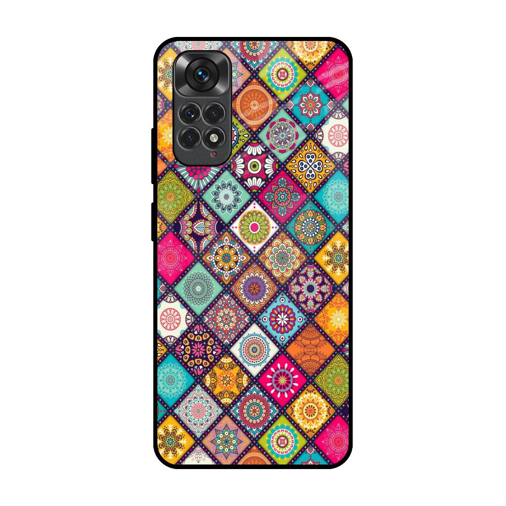 Multicolor Mandala Redmi Note 11S Glass Back Cover Online