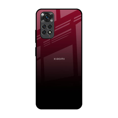 Wine Red Redmi Note 11S Glass Back Cover Online