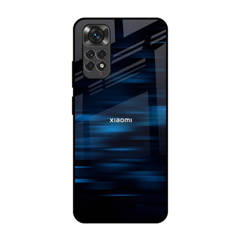 Blue Rough Abstract Redmi Note 11S Glass Back Cover Online