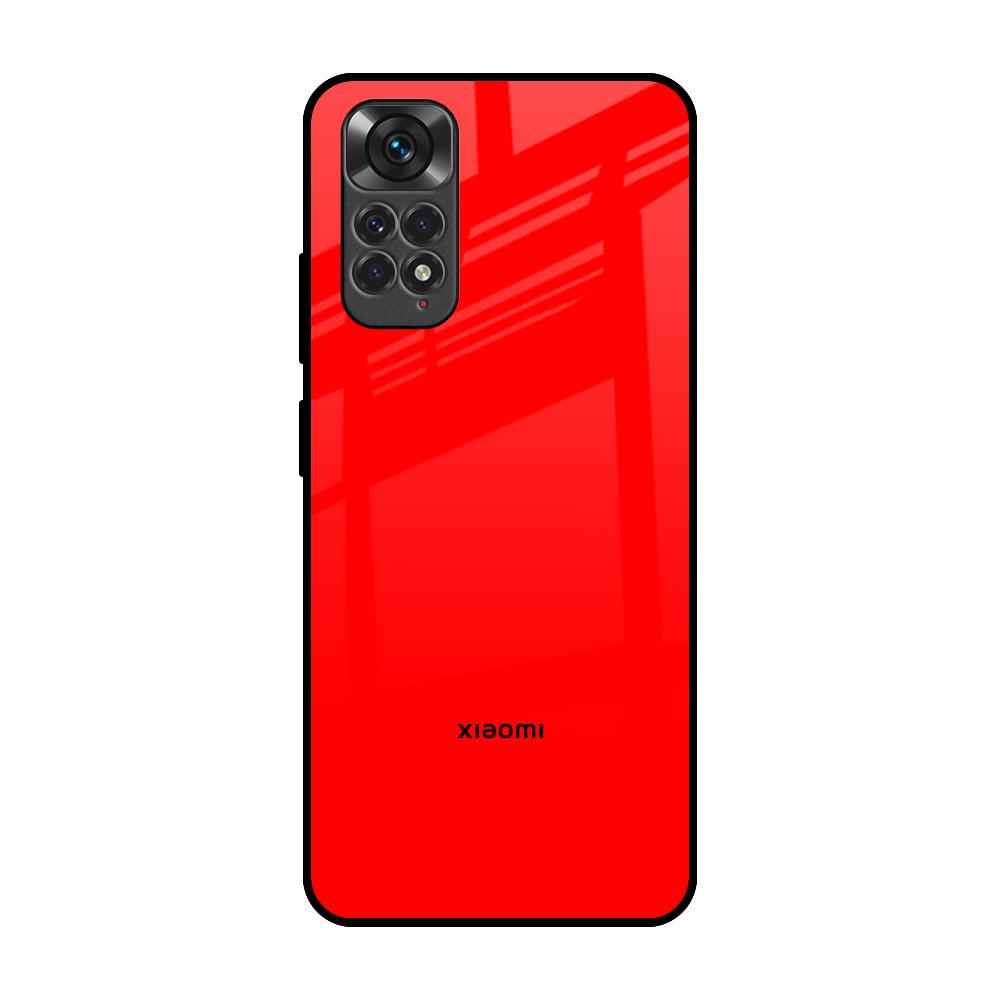 Blood Red Redmi Note 11S Glass Back Cover Online