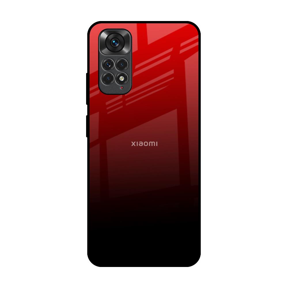 Maroon Faded Redmi Note 11S Glass Back Cover Online
