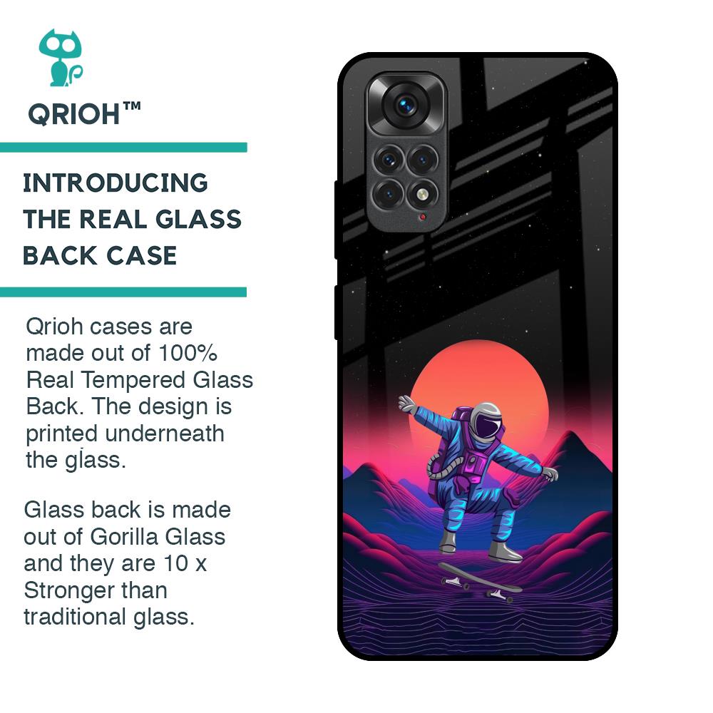 Retro Astronaut Glass Case for Redmi Note 11S