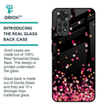 Heart Rain Fall Glass Case For Redmi Note 11S