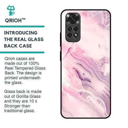 Diamond Pink Gradient Glass Case For Redmi Note 11S