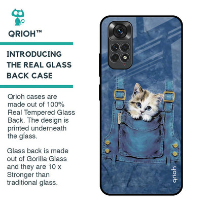 Kitty In Pocket Glass Case For Redmi Note 11S