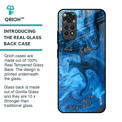 Gold Sprinkle Glass Case for Redmi Note 11S