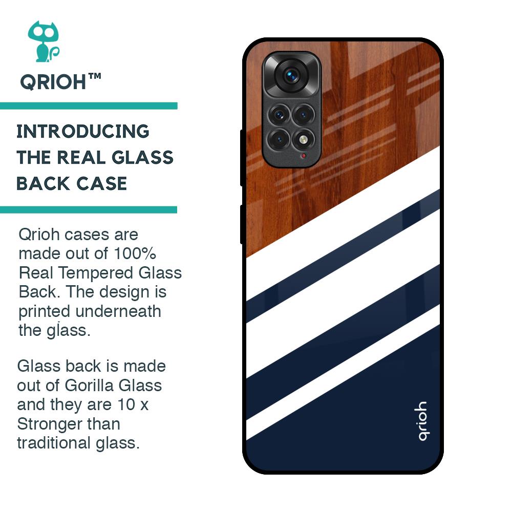 Bold Stripes Glass Case for Redmi Note 11S