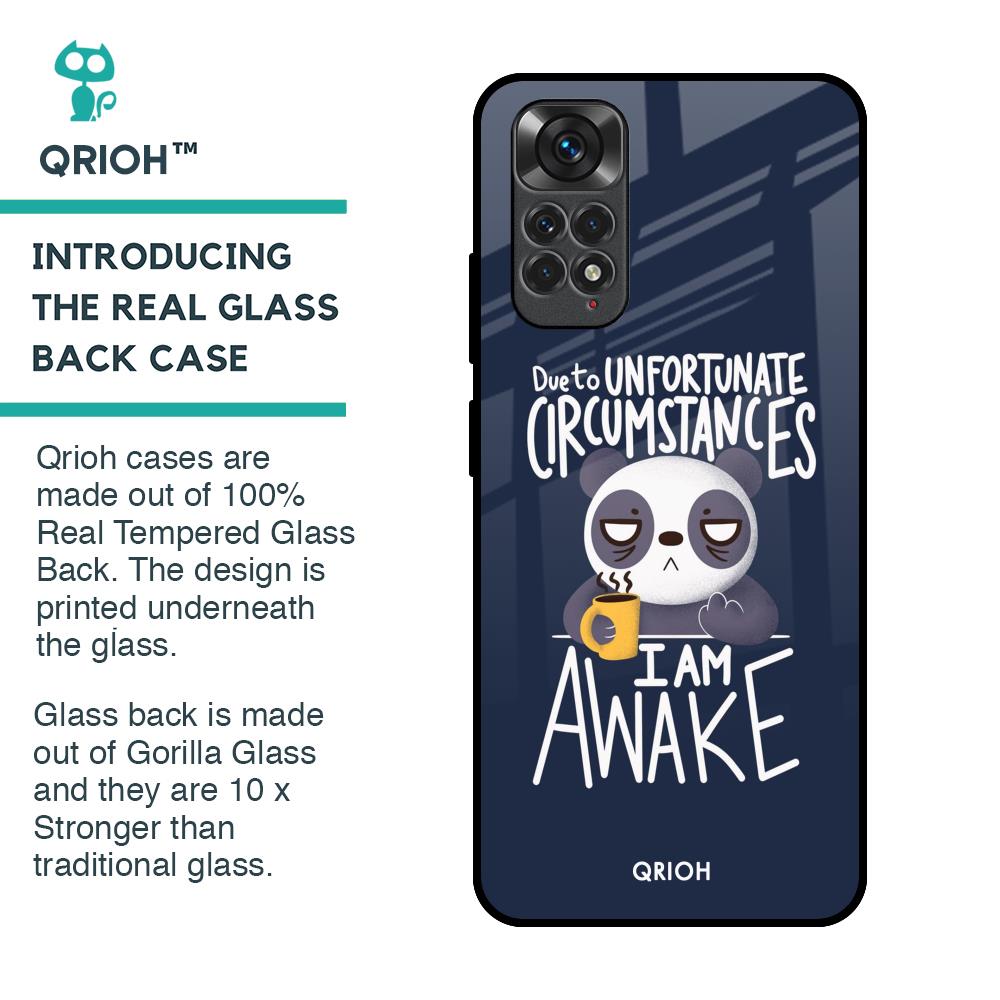 Struggling Panda Glass Case for Redmi Note 11S
