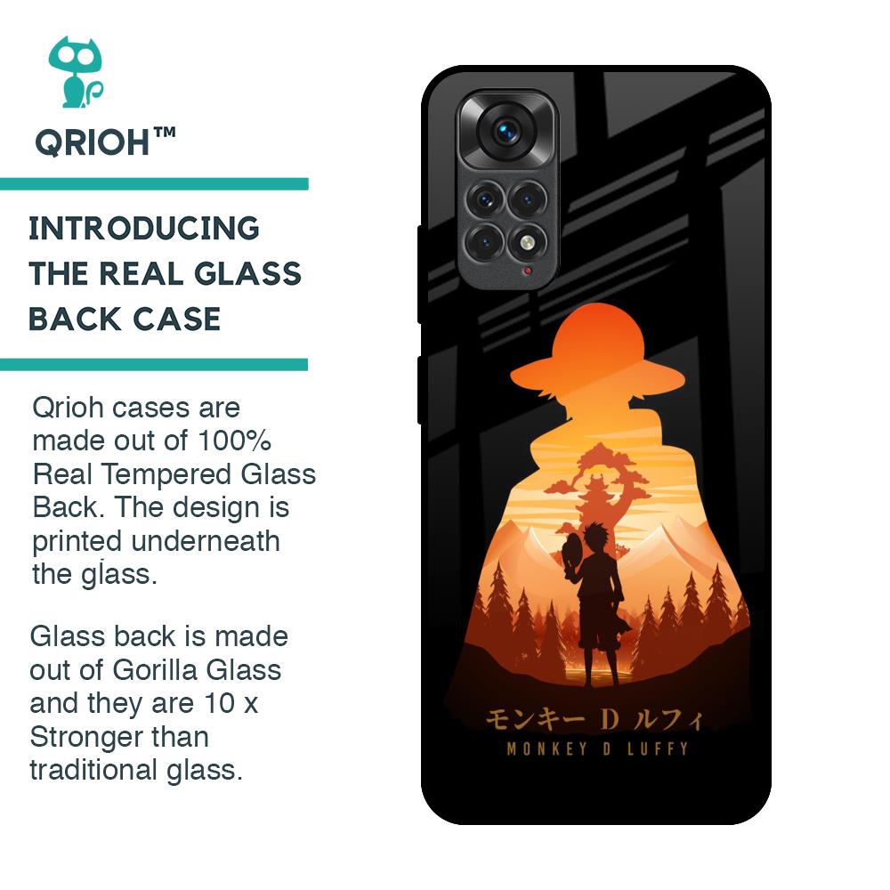 Luffy One Piece Glass Case for Redmi Note 11S