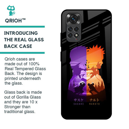 Minimalist Anime Glass Case for Redmi Note 11S