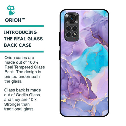 Alcohol ink Marble Glass Case for Redmi Note 11S