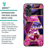 Electroplated Geometric Marble Glass Case for Redmi Note 11S
