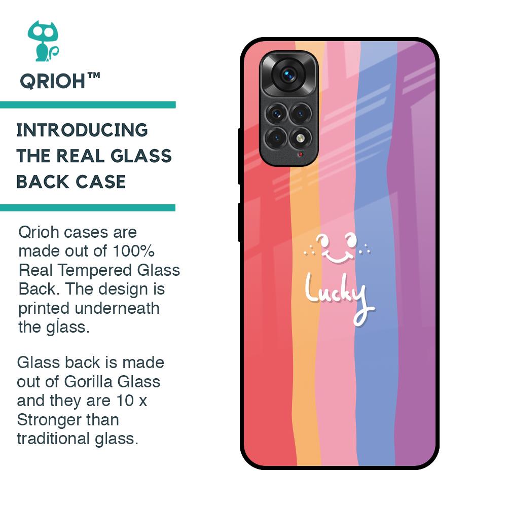 Lucky Abstract Glass Case for Redmi Note 11S