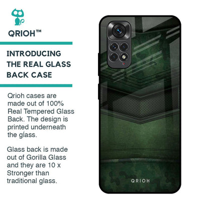 Green Leather Glass Case for Redmi Note 11S