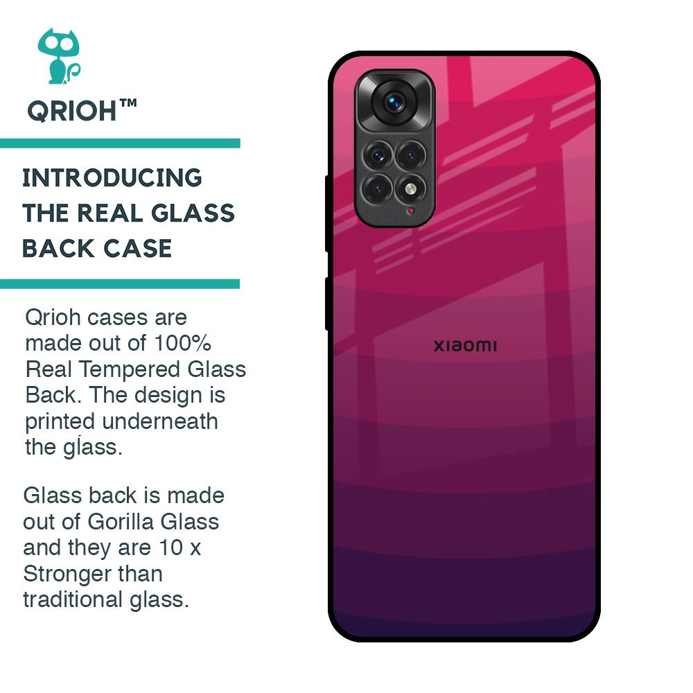 Wavy Pink Pattern Glass Case for Redmi Note 11S