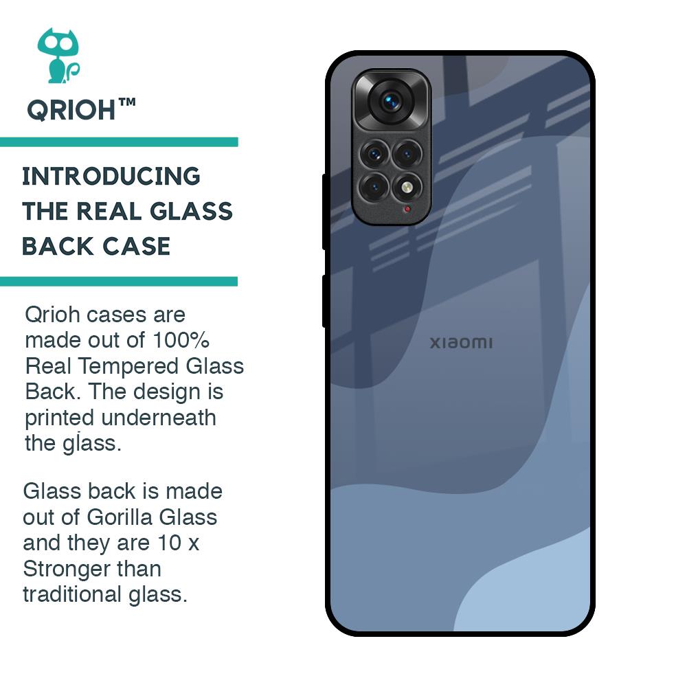 Navy Blue Ombre Glass Case for Redmi Note 11S