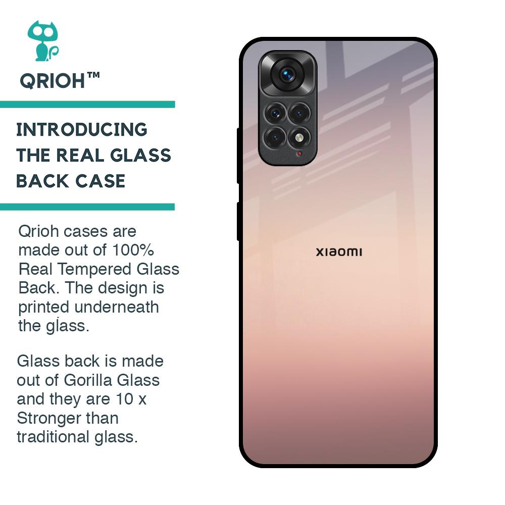 Golden Mauve Glass Case for Redmi Note 11S
