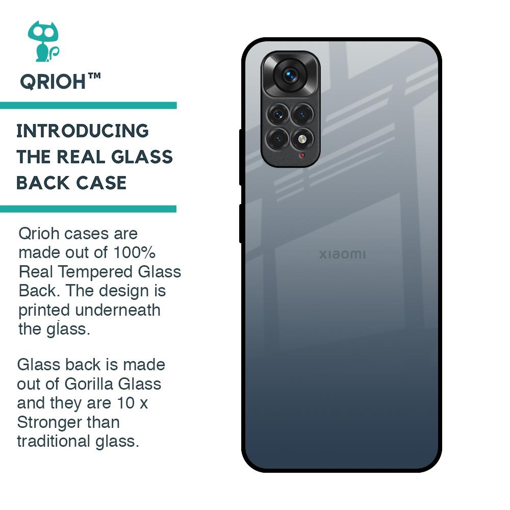 Smokey Grey Color Glass Case For Redmi Note 11S