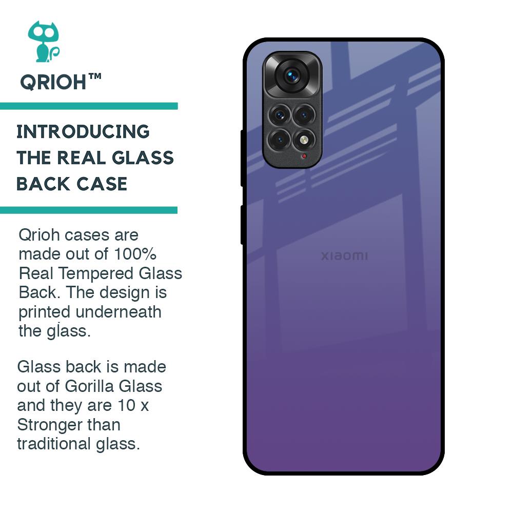 Indigo Pastel Glass Case For Redmi Note 11S