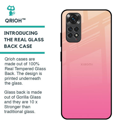 Pastel Pink Gradient Glass Case For Redmi Note 11S