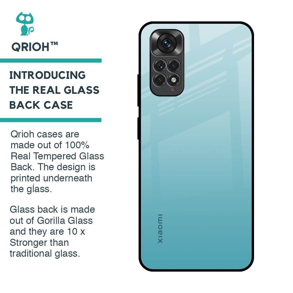 Arctic Blue Glass Case For Redmi Note 11S