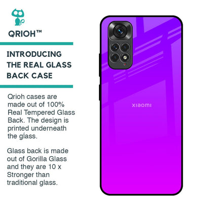 Purple Pink Glass Case for Redmi Note 11S