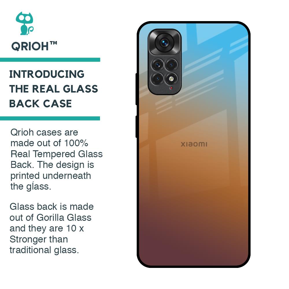 Rich Brown Glass Case for Redmi Note 11S