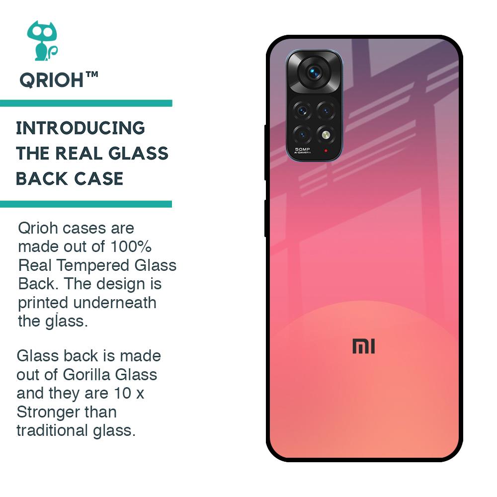 Sunset Orange Glass Case for Redmi Note 11S