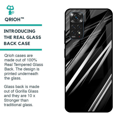 Black & Grey Gradient Glass Case For Redmi Note 11S