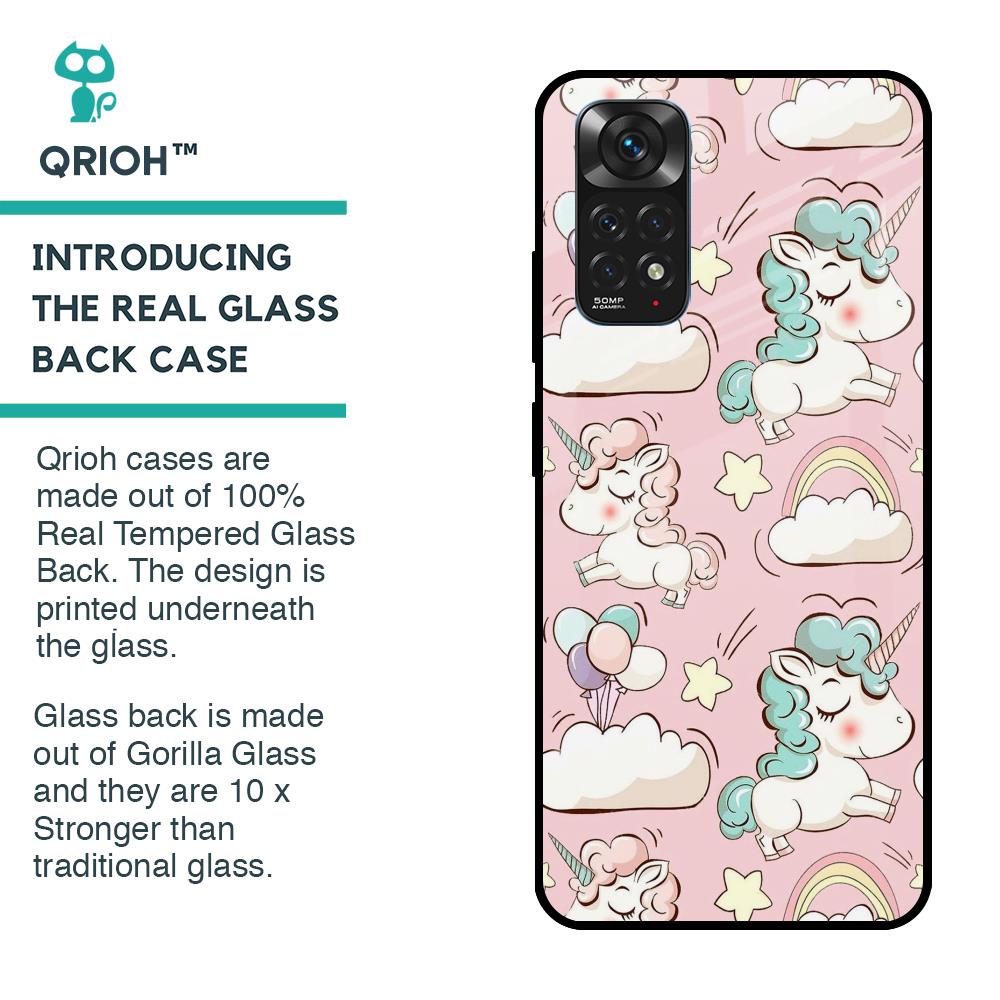 Balloon Unicorn Glass case for Redmi Note 11S