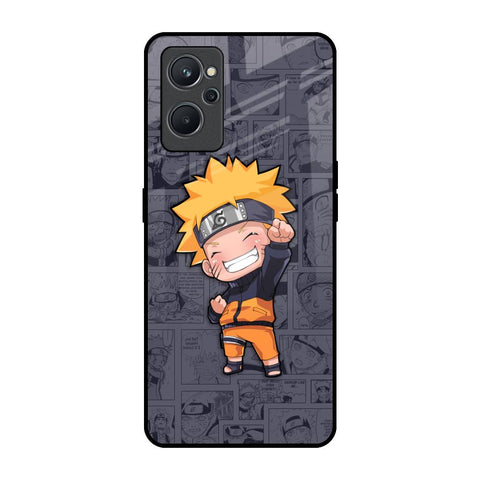 Orange Chubby Realme 9i Glass Back Cover Online