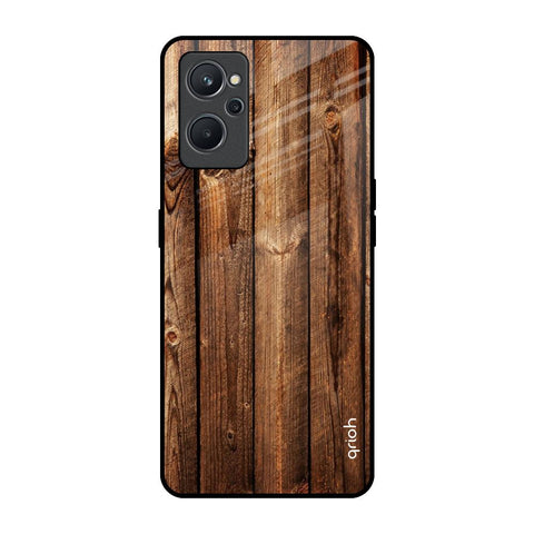 Timber Printed Realme 9i Glass Back Cover Online
