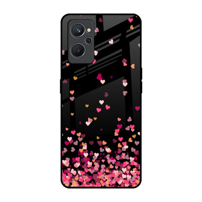 Heart Rain Fall Realme 9i Glass Back Cover Online