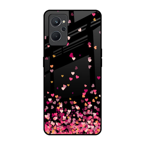 Heart Rain Fall Realme 9i Glass Back Cover Online