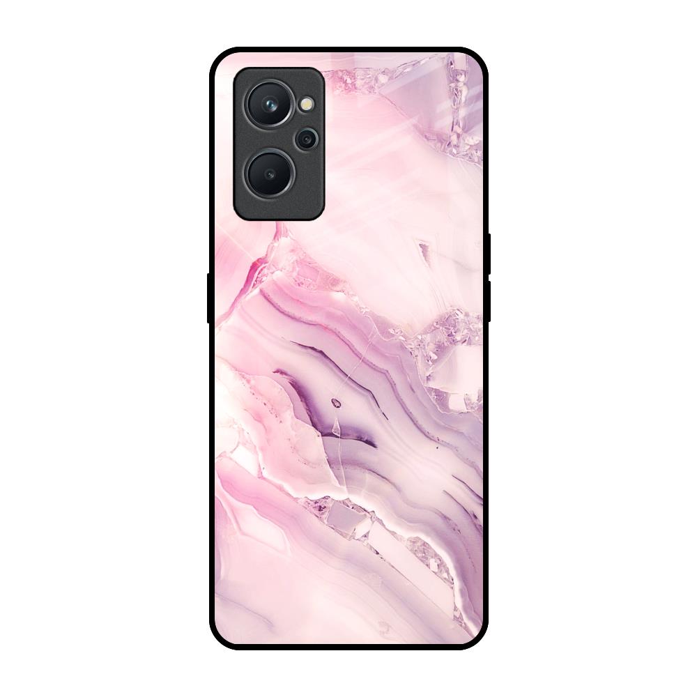 Diamond Pink Gradient Realme 9i Glass Back Cover Online
